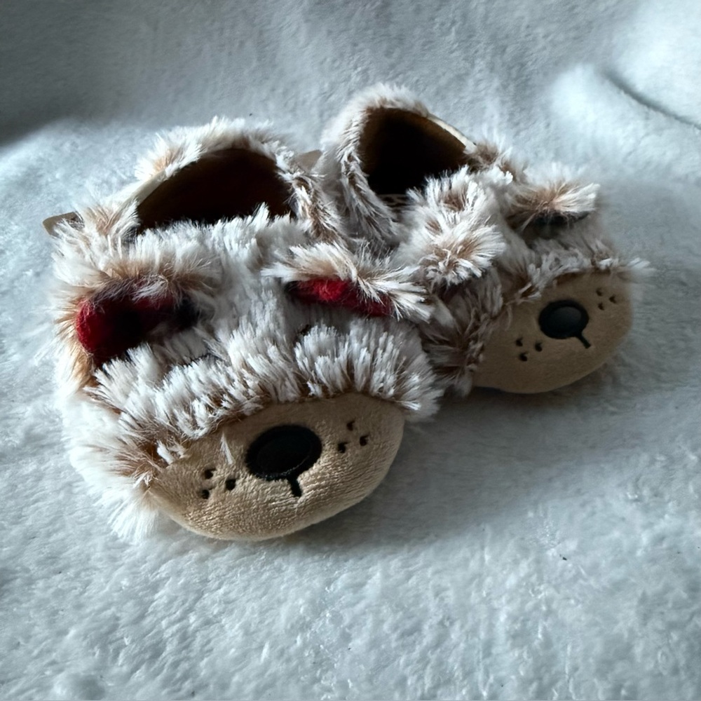 Dearfoams Cozy Baby Bear Kids SlippersNew Size 3-4 Slip On Faux Fur